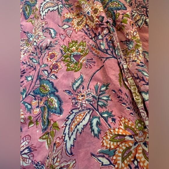 Pax Philomena Rosa Tropicale Short Cotton Kaftan - Picture 5 of 9